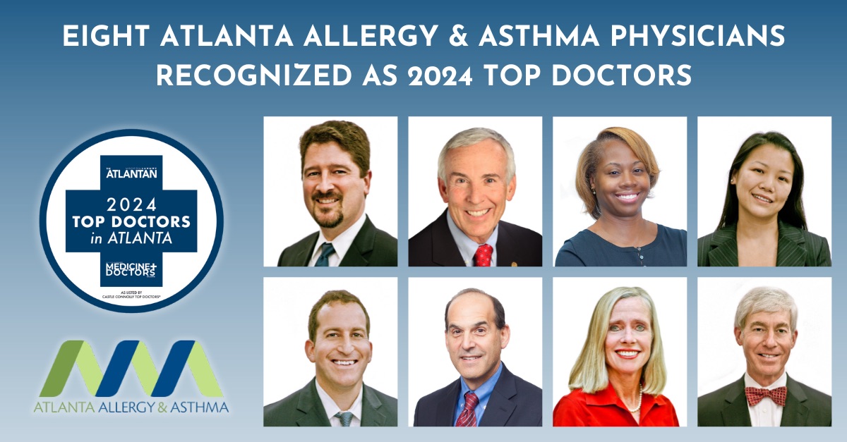 Eight physicians from Atlanta Allergy & Asthma recognized as Atlanta’s Top Doctors in Modern Luxury Medicine + Doctors and The Atlantan magazines